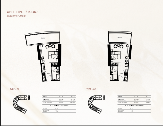 Binghatti Flare Floor Plans