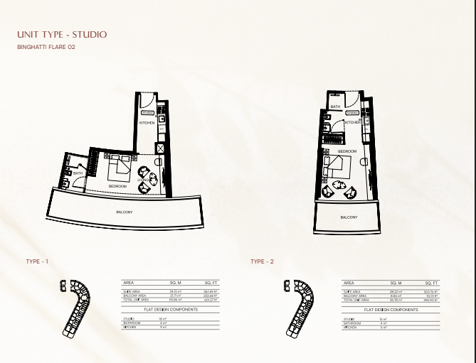 Binghatti Flare Floor Plans